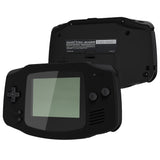 IPS Ready Upgraded eXtremeRate Black Soft Touch Replacement Shell Full Housing Cover & Black Screen Lens for Gameboy Advance - Compatible with Both IPS & Standard LCD - Without Console & IPS Screen - TAGP3015