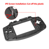 IPS Ready Upgraded eXtremeRate Black Soft Touch Replacement Shell Full Housing Cover & Black Screen Lens for Gameboy Advance - Compatible with Both IPS & Standard LCD - Without Console & IPS Screen - TAGP3015