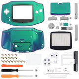 eXtremeRate IPS Ready Upgraded eXtremeRate Chameleon Green Purple GBA Replacement Shell Full Housing Cover Buttons for Gameboy Advance – Compatible with Both IPS & Standard LCD – Console & IPS Screen NOT Included - TAGP3016