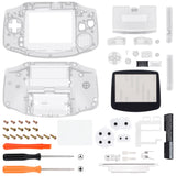 eXtremeRate IPS Ready Upgraded Glow in Dark - Green GBA Replacement Shell Full Housing Cover Buttons & White Screen Lens for Gameboy Advance – Compatible with Both IPS & Standard LCD – Console & IPS Screen NOT Included - TAGM5009