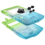 eXtremeRate IPS Ready Upgraded Gradient Translucent Green Blue GBC Replacement Shell Full Housing Cover w/ Buttons for Gameboy Color – Fit for GBC OSD IPS & Regular IPS & Standard LCD – Console & IPS Screen NOT Included - QCBP3017