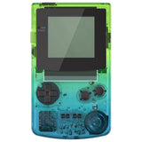 eXtremeRate IPS Ready Upgraded Gradient Translucent Green Blue GBC Replacement Shell Full Housing Cover w/ Buttons for Gameboy Color – Fit for GBC OSD IPS & Regular IPS & Standard LCD – Console & IPS Screen NOT Included - QCBP3017