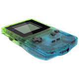 eXtremeRate IPS Ready Upgraded Gradient Translucent Green Blue GBC Replacement Shell Full Housing Cover w/ Buttons for Gameboy Color – Fit for GBC OSD IPS & Regular IPS & Standard LCD – Console & IPS Screen NOT Included - QCBP3017