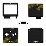 eXtremeRate IPS Ready Upgraded The Great GOLDEN Wave Off Kanagawa - Black Custom Replacement Housing Shell for Gameboy Advance SP GBA SP – Compatible with Both IPS & Standard LCD – Console & Screen NOT Included - ASPT1002