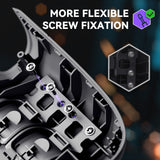 eXtremeRate Interchangeable Back Buttons Bottom Shell for Steam Deck LCD & OLED - with 2 Height Adjustable Buttons - Black - GVSSDM002