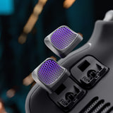 eXtremeRate Interchangeable Back Buttons Bottom Shell for Steam Deck LCD & OLED - with 2 Height Adjustable Buttons - Black - GVSSDM002