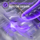 eXtremeRate Interchangeable Back Buttons Bottom Shell for Steam Deck LCD & OLED - with 2 Height Adjustable Buttons - Clear - GVSSDM003