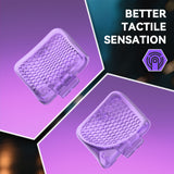 eXtremeRate Interchangeable Back Buttons Bottom Shell for Steam Deck LCD & OLED - with 2 Height Adjustable Buttons - Clear Atomic Purple - GVSSDM005