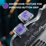 eXtremeRate Interchangeable Back Buttons Bottom Shell for Steam Deck LCD & OLED - with 2 Height Adjustable Buttons - Clear Slate Black - GVSSDM004