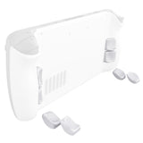 eXtremeRate Interchangeable Back Buttons Bottom Shell for Steam Deck LCD & OLED - with 2 Height Adjustable Buttons - Frosted White - GVSSDM001
