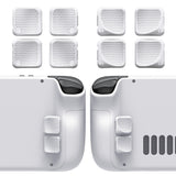 eXtremeRate Interchangeable Back Buttons Bottom Shell for Steam Deck LCD & OLED - with 2 Height Adjustable Buttons - Frosted White - GVSSDM001