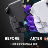 eXtremeRate Interchangeable Back Buttons Bottom Shell for Steam Deck LCD & OLED - with 2 Height Adjustable Buttons - Frosted White - GVSSDM001