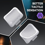 eXtremeRate Interchangeable Back Buttons Bottom Shell for Steam Deck LCD & OLED - with 2 Height Adjustable Buttons - Frosted White - GVSSDM001