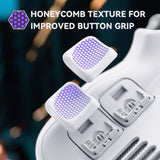 eXtremeRate Interchangeable Back Buttons Bottom Shell for Steam Deck LCD & OLED - with 2 Height Adjustable Buttons - Frosted White - GVSSDM001