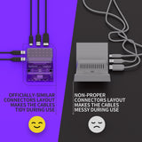 eXtremeRate AiryDocky DIY Kit LED Version Replacement Clear Atomic Purple Shell Case for Nintendo Switch & Switch OLED Dock, Redesigned IR Remote Control 7 Color 39 Effects RGB LED Kit for Nintendo Switch OLED Dock - LLNSM004L