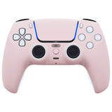 eXtremeRate LUNA Redesigned Cherry Blossoms Pink Front Shell Touchpad Compatible with ps5 Controller BDM-010/020/030/040, DIY Replacement Housing Custom Touch Pad Cover Compatible with ps5 Controller - GHPFP004