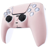 eXtremeRate LUNA Redesigned Cherry Blossoms Pink Front Shell Touchpad Compatible with ps5 Controller BDM-010/020/030/040, DIY Replacement Housing Custom Touch Pad Cover Compatible with ps5 Controller - GHPFP004