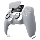 eXtremeRate LUNA Redesigned New Hope Gray Front Shell Touchpad Compatible with ps5 Controller BDM-010/020/030/040, DIY Replacement Housing Custom Touch Pad Cover Compatible with ps5 Controller - GHPFP005