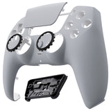 eXtremeRate LUNA Redesigned New Hope Gray Front Shell Touchpad Compatible with ps5 Controller BDM-010/020/030/040, DIY Replacement Housing Custom Touch Pad Cover Compatible with ps5 Controller - GHPFP005