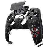 eXtremeRate LUNA Redesigned Biohazard Front Shell Touchpad Compatible with ps5 Controller BDM-010/020/030/040, DIY Replacement Housing Custom Touch Pad Cover Compatible with ps5 Controller - GHPFT011