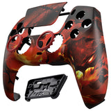 eXtremeRate LUNA Redesigned Front Shell with Touchpad for PS5 Controller BDM-010/020/030/040/050 - Purgatory Fire Serpent - GHPFT024
