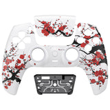 eXtremeRate LUNA Redesigned Front Shell with Touchpad for PS5 Controller BDM-010/020/030/040/050 - Winter Blossom - GHPFT022