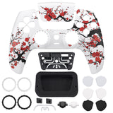 eXtremeRate LUNA Redesigned Front Shell with Touchpad for PS5 Controller BDM-010/020/030/040/050 - Winter Blossom - GHPFT022