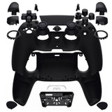 eXtremeRate Luna Redesigned Full Set Shells & Buttons for PS5 Controller BDM-030/040/050/060 - Black - KQXPFP001G4