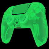 eXtremeRate Luna Redesigned Full Set Shells & Buttons for PS5 Controller BDM-030/040/050 - Glow in Dark - Green - KQXPFM005