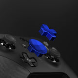 eXtremeRate 2 pcs Metallic Blue Magnetic Stainless Steel D-Pads for Xbox One Elite & Xbox One Elite Series 2 Controller - IL410