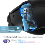 eXtremeRate Micro Switch - Strong Version Tactile Clicky Hair Trigger Kit V2 for PS5 Controller BDM-010/020 Shoulder Buttons, Ergonomic Micro Switches L2R2 Tactile L1R1 Mouse Click for PS5 Controller - PFMD009M2