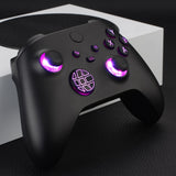 eXtremeRate Multi-Colors Luminated D-pad Thumbsticks Start Back Sync ABXY Buttons for Xbox Series X/S Controller, Black Classical Symbols Buttons DTF V2 LED Kit for Xbox Core Controller Model 1914 - X3LED03M3