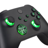 eXtremeRate Multi-Colors Luminated D-pad Thumbsticks Start Back Sync ABXY Buttons for Xbox Series X/S Controller, Black Classical Symbols Buttons DTF V2 LED Kit for Xbox Core Controller Model 1914 - X3LED03M3