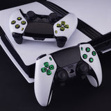 eXtremeRate Multi-Colors Luminated Buttons D&F LED Kit for PS5 Edge Controller - Black Classical Symbols Buttons - KRXEGL001