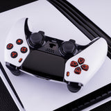 eXtremeRate Multi-Colors Luminated Buttons D&F LED Kit for PS5 Edge Controller - Black Classical Symbols Buttons - KRXEGL001