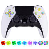 eXtremeRate Multi-Colors Luminated Buttons D&F LED Kit for PS5 Edge Controller - Chrome Gold Classical Symbols Buttons - KRXEGL002
