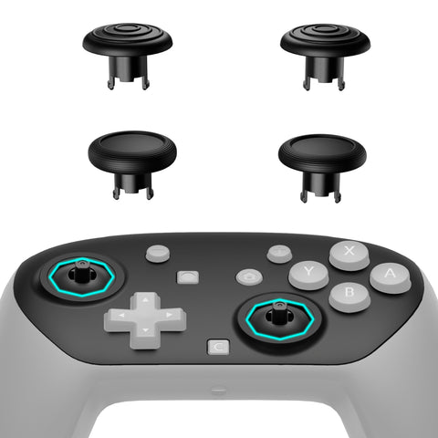 eXtremeRate Octagonal Gated Sticks Design Faceplate Shell with ThumbsGear Thumbsticks for Nintendo Switch 2 Pro Controller - Black - BDEPTM001
