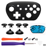 eXtremeRate Octagonal Gated Sticks Design Faceplate Shell with ThumbsGear Thumbsticks for Nintendo Switch 2 Pro Controller - Black - BDEPTM001