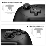 eXtremeRate Octagonal Gated Sticks Design Faceplate Shell with ThumbsGear Thumbsticks for Nintendo Switch 2 Pro Controller - Black - BDEPTM001