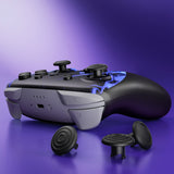 eXtremeRate Octagonal Gated Sticks Design Faceplate Shell with ThumbsGear Thumbsticks for Nintendo Switch 2 Pro Controller - Blue Flame - BDEPTR003