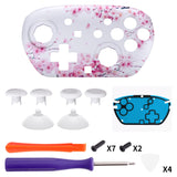eXtremeRate Octagonal Gated Sticks Design Faceplate Shell with ThumbsGear Thumbsticks for Nintendo Switch 2 Pro Controller - Cherry Blossom Whisper - BDEPTR006