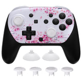 eXtremeRate Octagonal Gated Sticks Design Faceplate Shell with ThumbsGear Thumbsticks for Nintendo Switch 2 Pro Controller - Cherry Blossom Whisper - BDEPTR006
