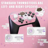 eXtremeRate Octagonal Gated Sticks Design Faceplate Shell with ThumbsGear Thumbsticks for Nintendo Switch 2 Pro Controller - Cherry Blossoms Kitten - BDEPTR009