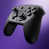eXtremeRate Octagonal Gated Sticks Design Faceplate Shell with ThumbsGear Thumbsticks for Nintendo Switch 2 Pro Controller - Clear Slate Black - BDEPTM002