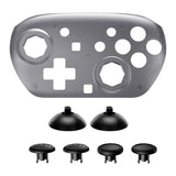 eXtremeRate Octagonal Gated Sticks Design Faceplate Shell with ThumbsGear Thumbsticks for Nintendo Switch 2 Pro Controller - Clear Slate Black - BDEPTM002