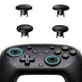 eXtremeRate Octagonal Gated Sticks Design Faceplate Shell with ThumbsGear Thumbsticks for Nintendo Switch 2 Pro Controller - Clear Slate Black - BDEPTM002