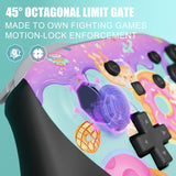 eXtremeRate Octagonal Gated Sticks Design Faceplate Shell with ThumbsGear Thumbsticks for Nintendo Switch 2 Pro Controller - Donut Odyssey - BDEPTR007