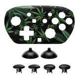 eXtremeRate Octagonal Gated Sticks Design Faceplate Shell with ThumbsGear Thumbsticks for Nintendo Switch 2 Pro Controller - Green Weeds - BDEPTR002
