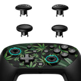 eXtremeRate Octagonal Gated Sticks Design Faceplate Shell with ThumbsGear Thumbsticks for Nintendo Switch 2 Pro Controller - Green Weeds - BDEPTR002