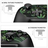 eXtremeRate Octagonal Gated Sticks Design Faceplate Shell with ThumbsGear Thumbsticks for Nintendo Switch 2 Pro Controller - Green Weeds - BDEPTR002